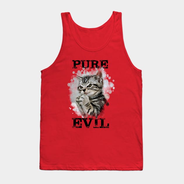 Pure Evil - The Cat Tank Top by VeryPeculiar